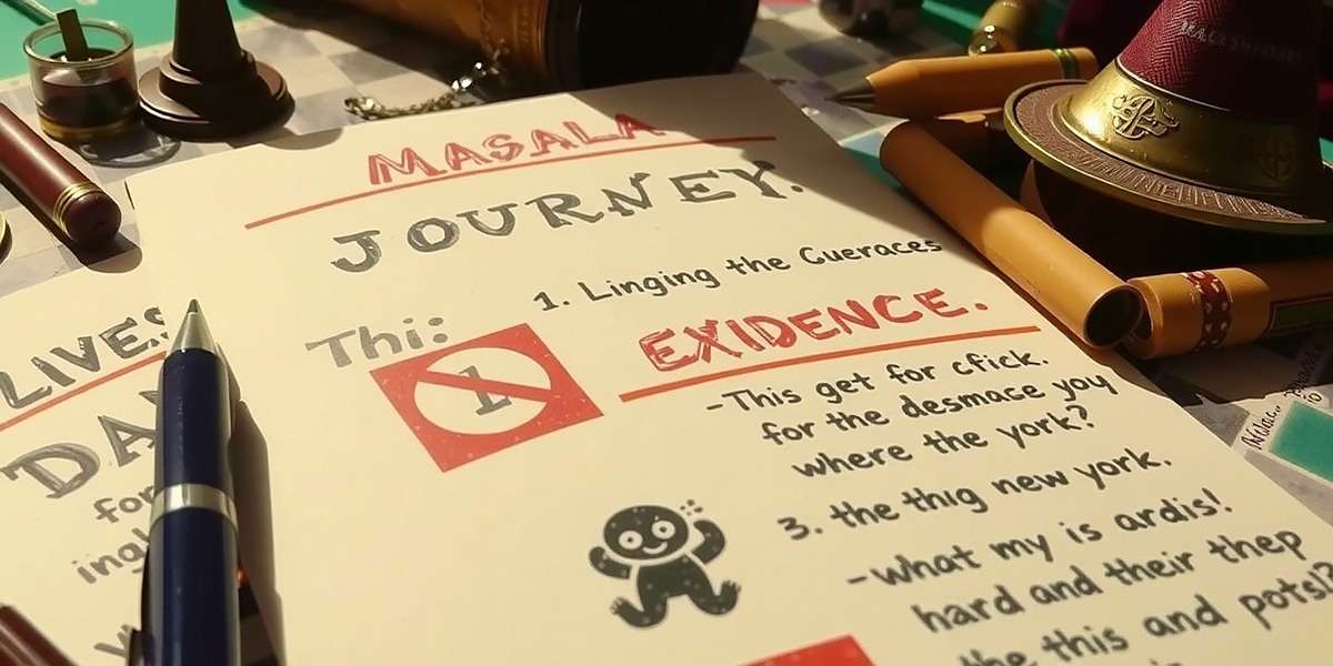 Masala Mystery Journey Clue Notebook Masala Mystery Journey detective notebook showing clues and evidence